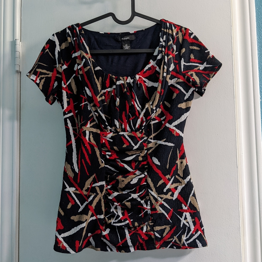 Black with accent color blouse
